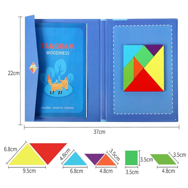 Montessori Tangram Puzzel Magnetisch Boek Educatief - KidsKorner