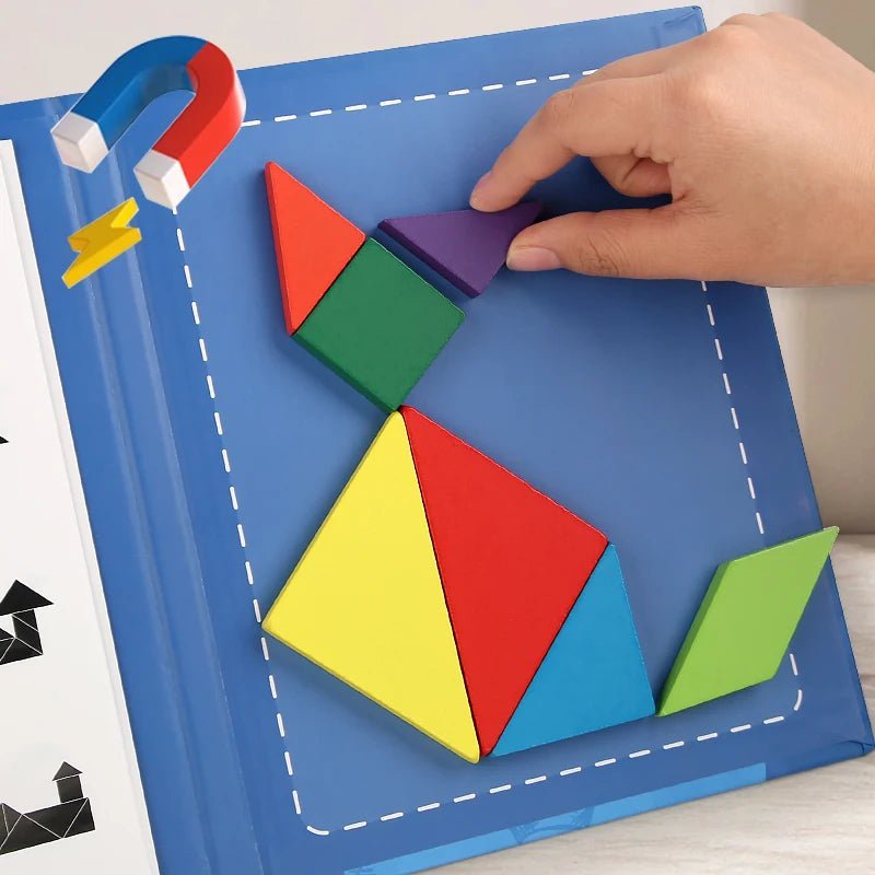 Montessori Tangram Puzzel Magnetisch Boek Educatief - KidsKorner