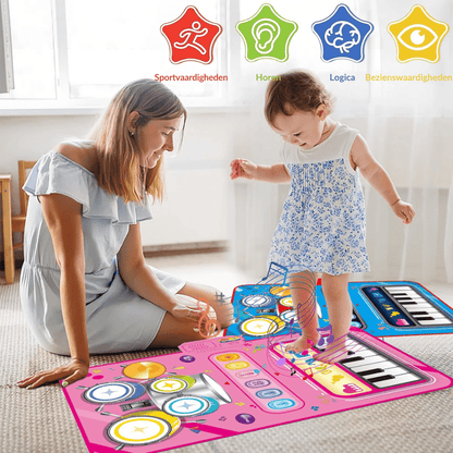 Muziek Dansmat Piano – Interactieve Speelmat Met Geluid – 1+ Jaar - KidsKorner
