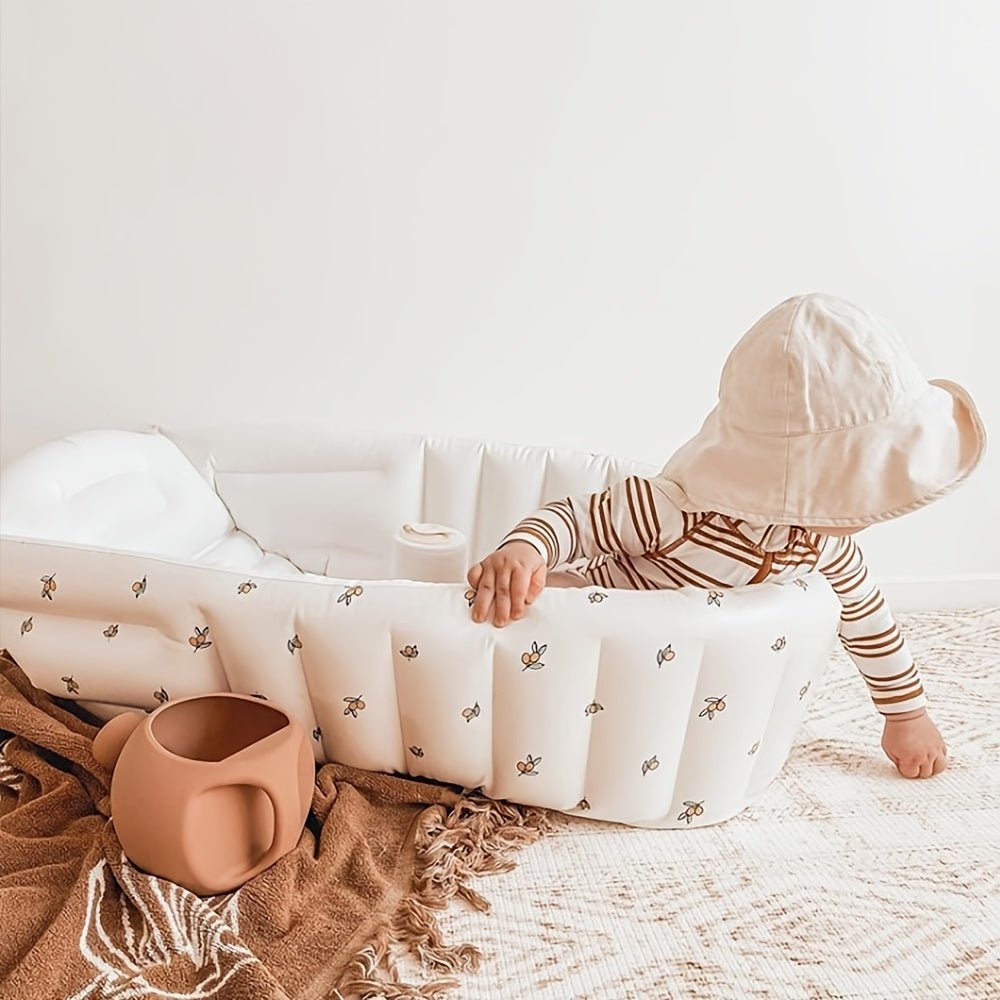 Opblaasbaar Babybad Met Hoofdsteun – Opvouwbaar Baby Badje - KidsKorner