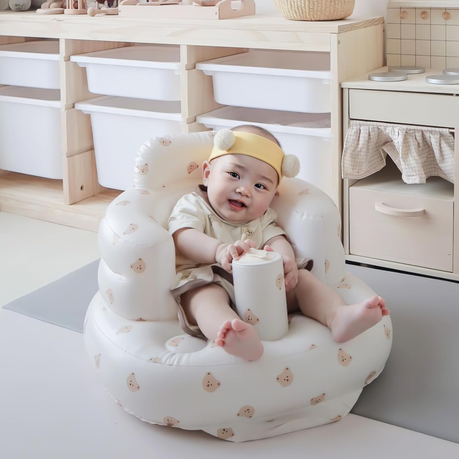 Opblaasbare Babystoel Met Rugsteun – Baby Zitstoel - KidsKorner