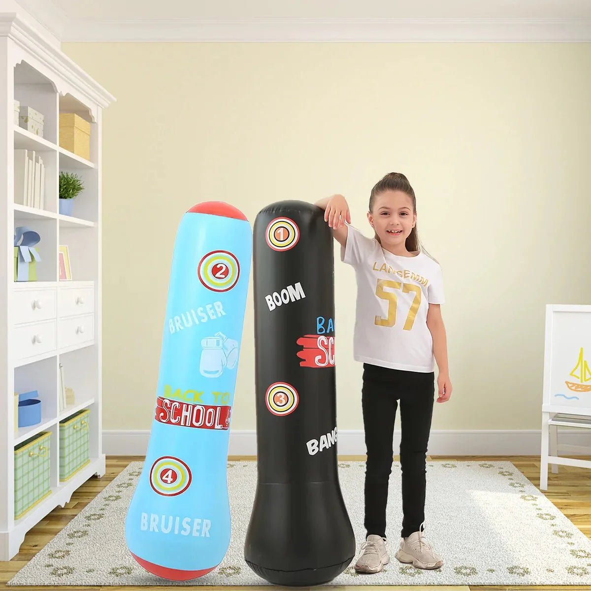 Opblaasbare Bokszak Kinderen - Staande Bokspaal 120 cm - KidsKorner