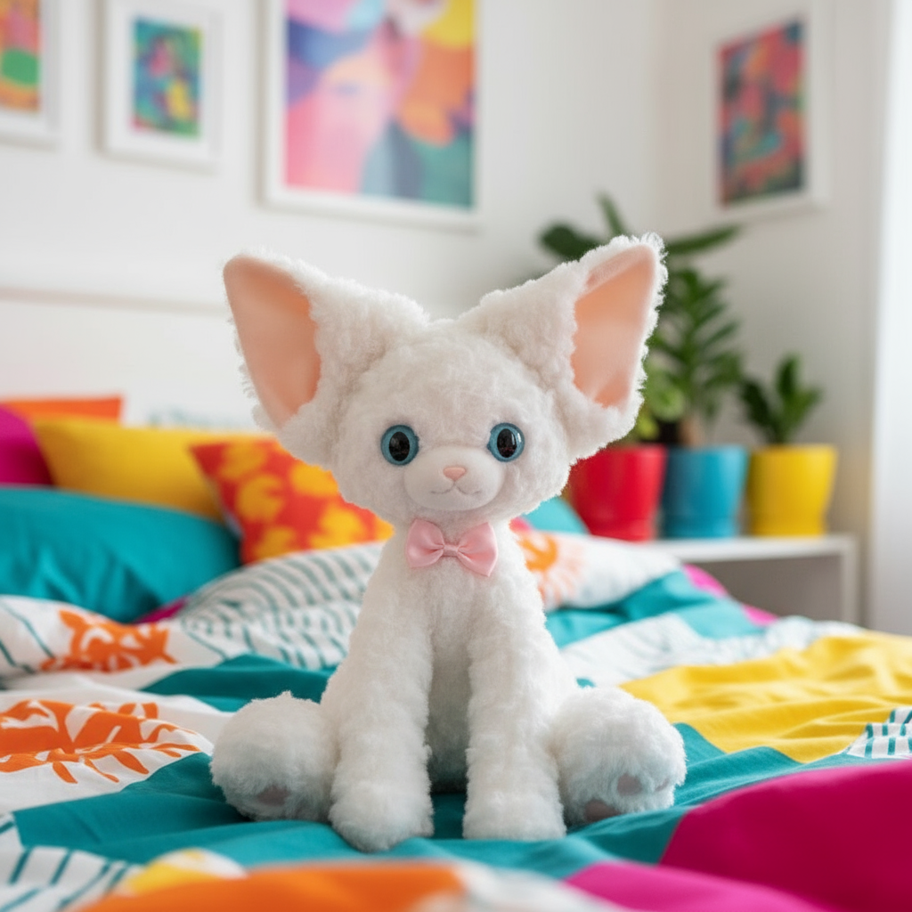 Pluche Kat Knuffel Met Strik - KidsKorner
