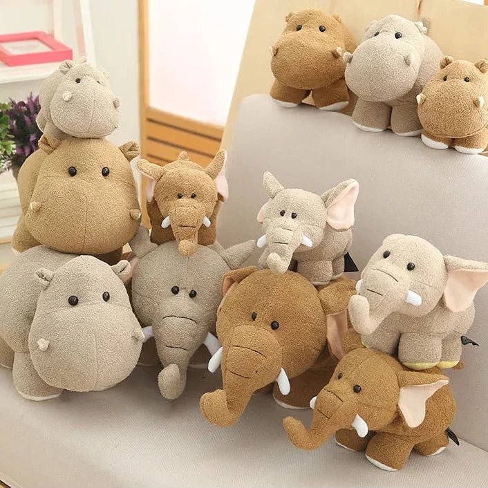 Pluche Olifant Of Nijlpaard Knuffel 25cm - KidsKorner