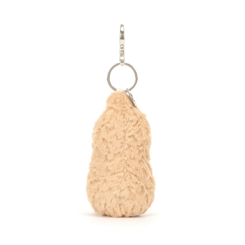Pluche Pinda Tasbedel Sleutelhanger Met Karabijnhaak | Zachte Knuffelhanger - KidsKorner