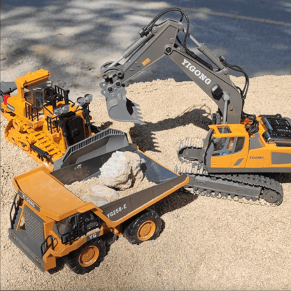 RC Graafmachine Met Afstandsbediening | Hydraulische Bediening, 9 - Kanaals, 1:24 - KidsKorner