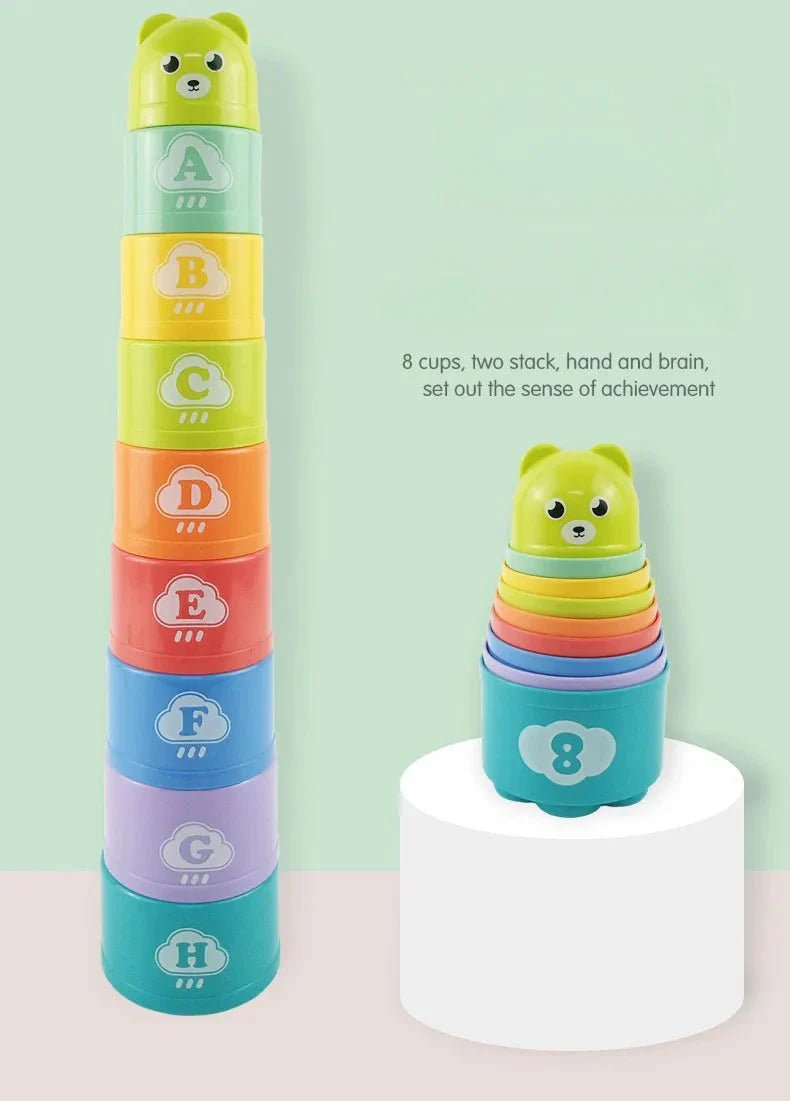 Regenboog Stapelbekers Kinderen - Educatief Stapelspeelgoed - KidsKorner