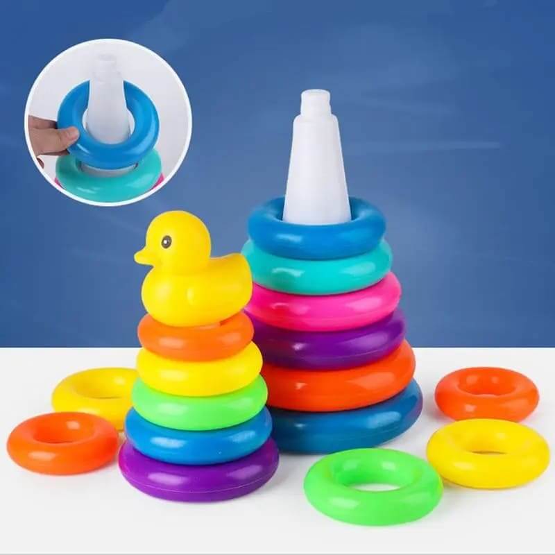 Regenboog Stapelringen Stapeltoren Voor Peuters - KidsKorner