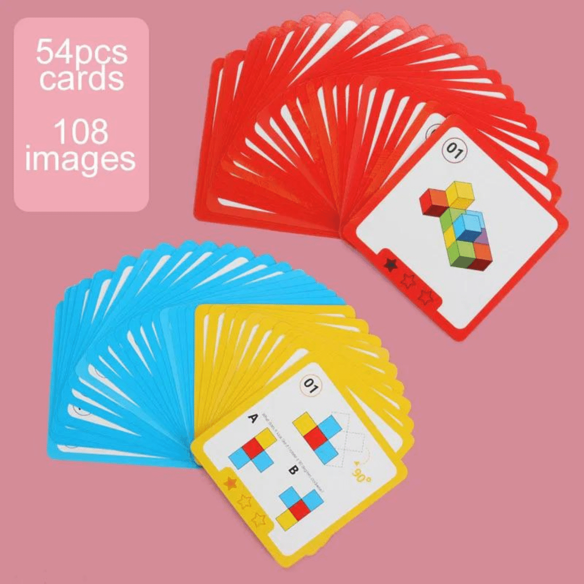 RekenRivo Regenboog Stapelblokken Met Kaarten - KidsKorner