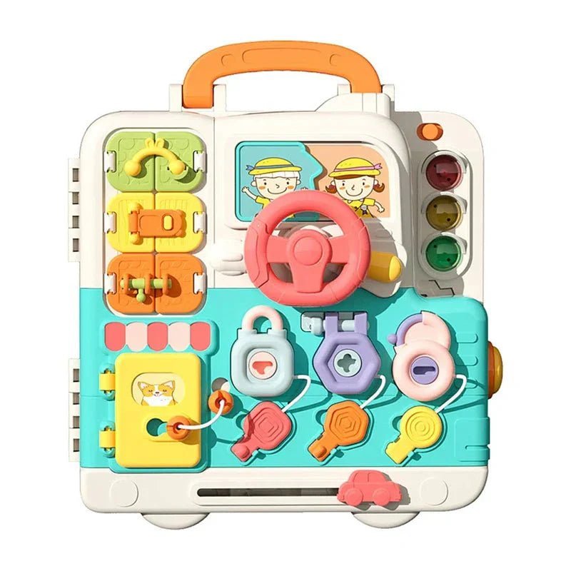 RijKoffer Busy Board - Montessori Activiteitenbord - KidsKorner