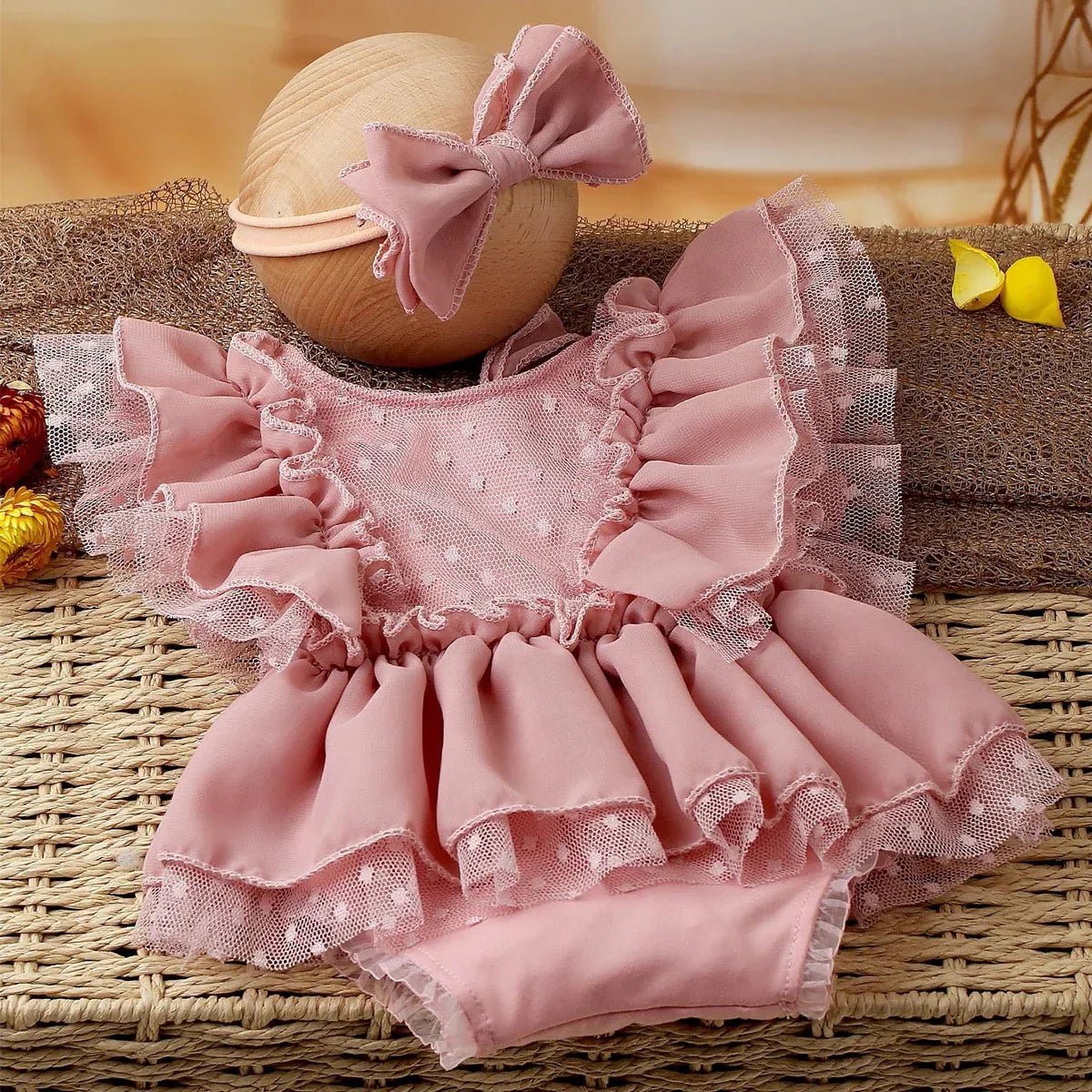 RozeViva Pasgeborene Fotoshoot Set - Baby Romper Outfit - KidsKorner
