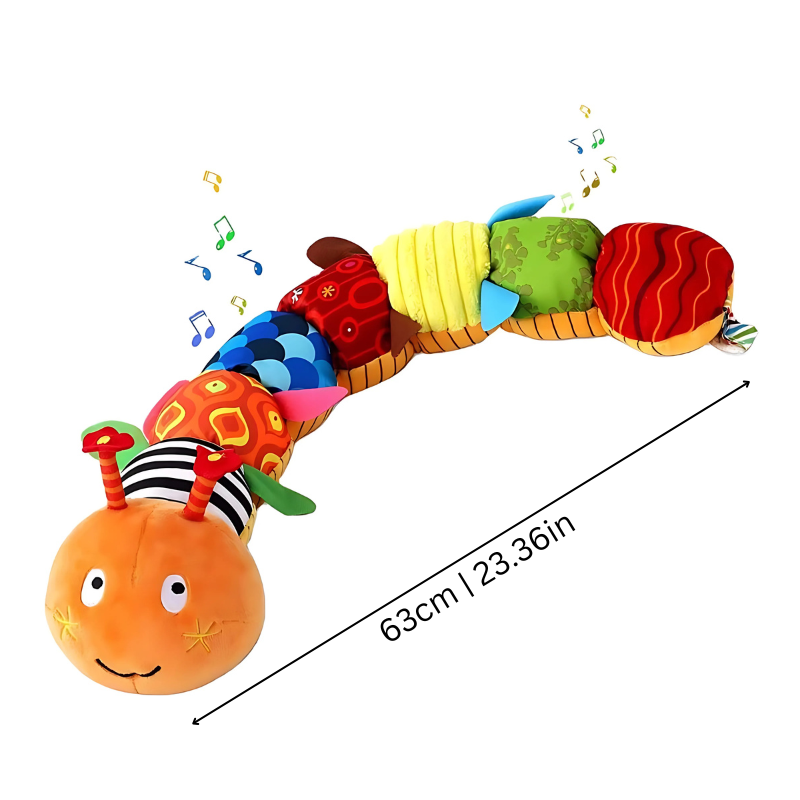 Sensorische Rups Knuffel Met Muziek Voor Baby - KidsKorner