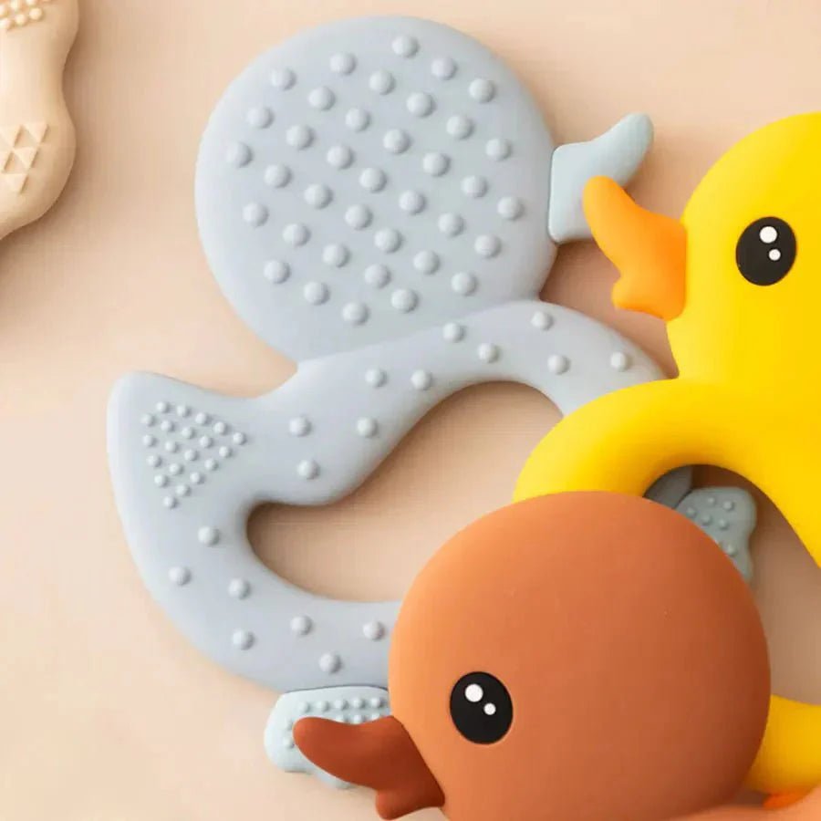 Siliconen Bijtring Eendje Voor Baby - KidsKorner
