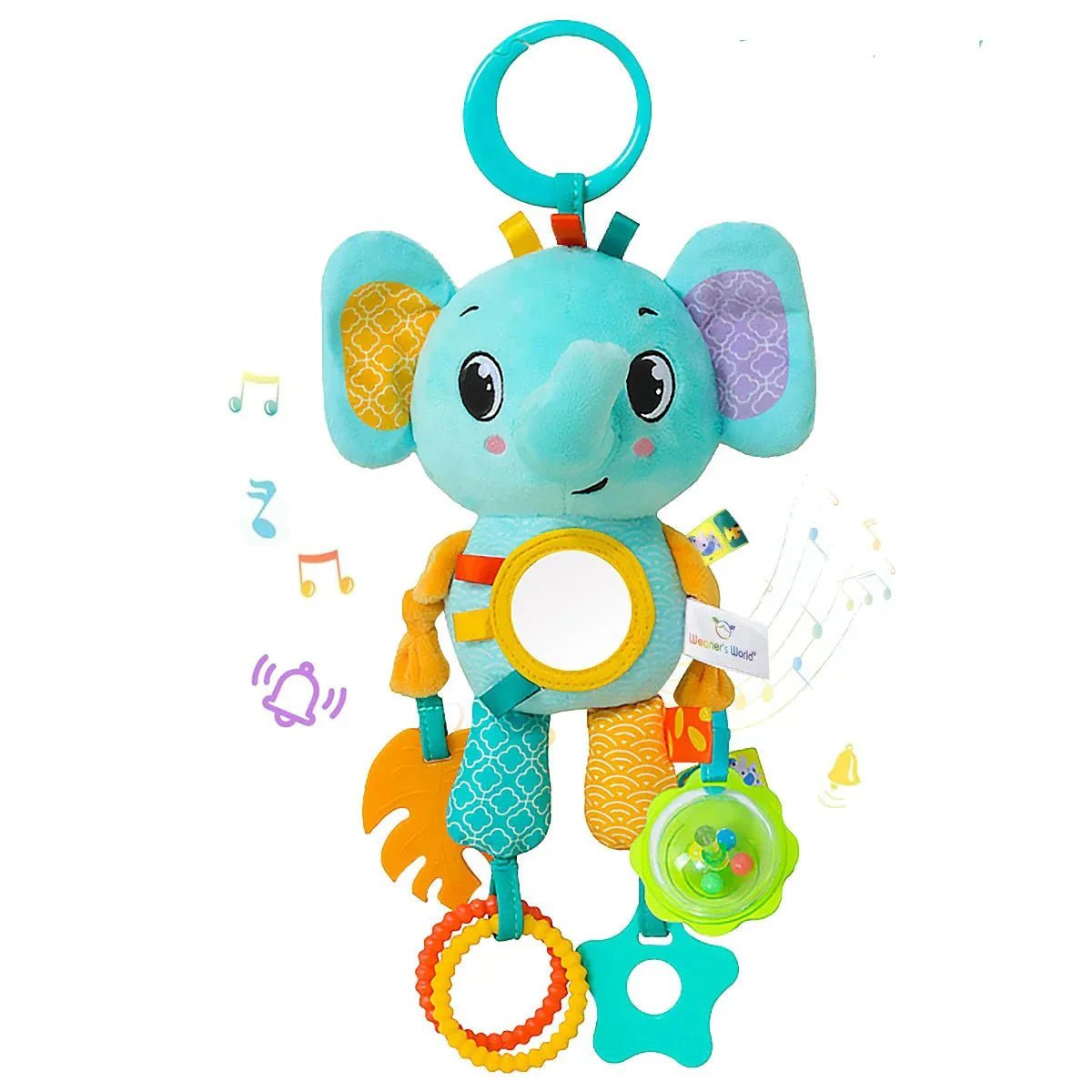 SnuffelRing Sensorisch Babyspeeltje - Wagenhanger Rammelaar - KidsKorner