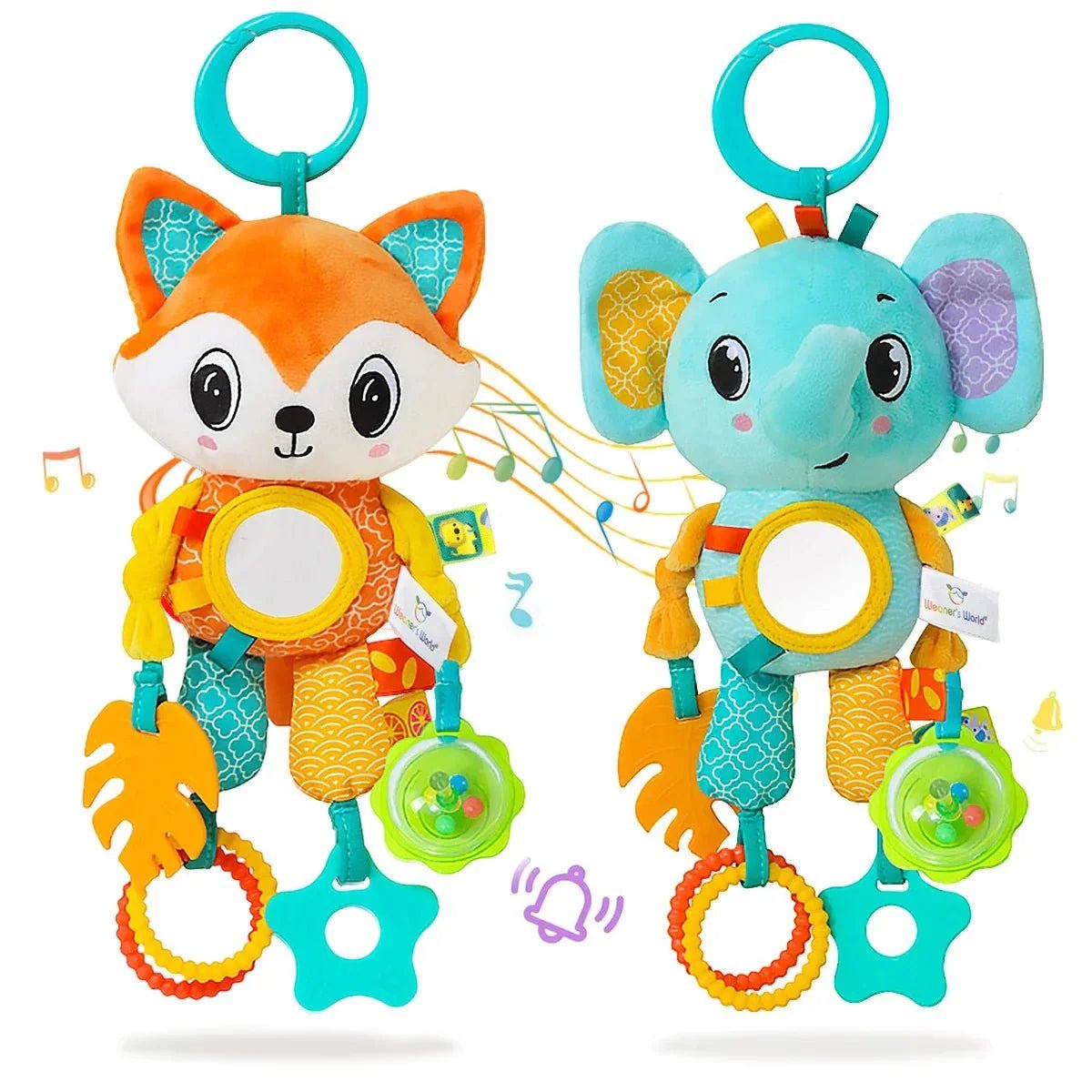 SnuffelRing Sensorisch Babyspeeltje - Wagenhanger Rammelaar - KidsKorner