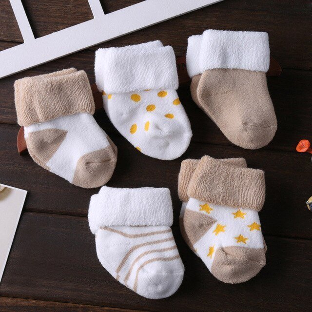 SoftGrip Babysokjes Antislip - Baby Sokken Set 5 Paar - KidsKorner