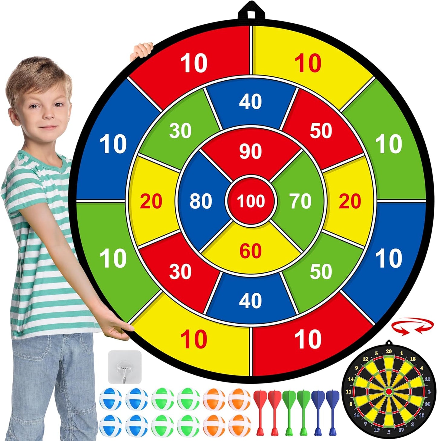 SpelMaat Dartbord Voor Kinderen – Dartspel Voor Binnen En Buiten - KidsKorner