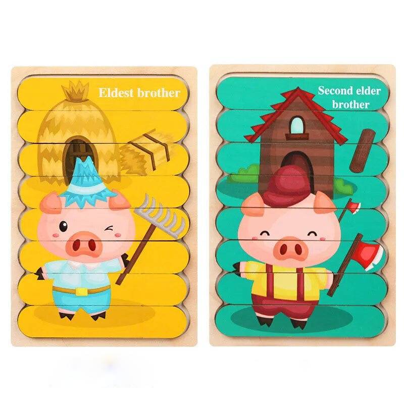 Strivano Montessori Houten Puzzel - KidsKorner
