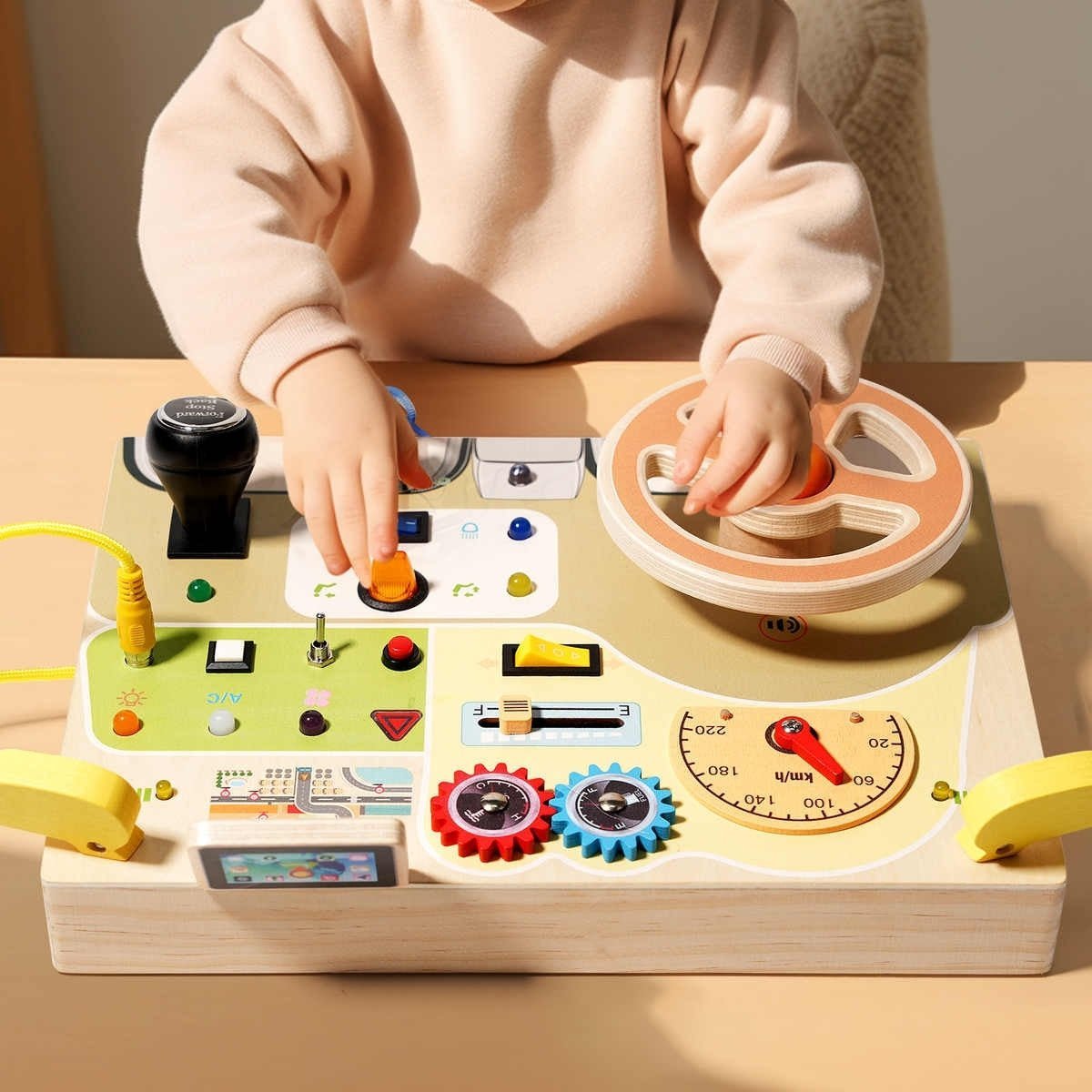 Stuurwiel Montessori Activiteitenbord - Busy Board - KidsKorner