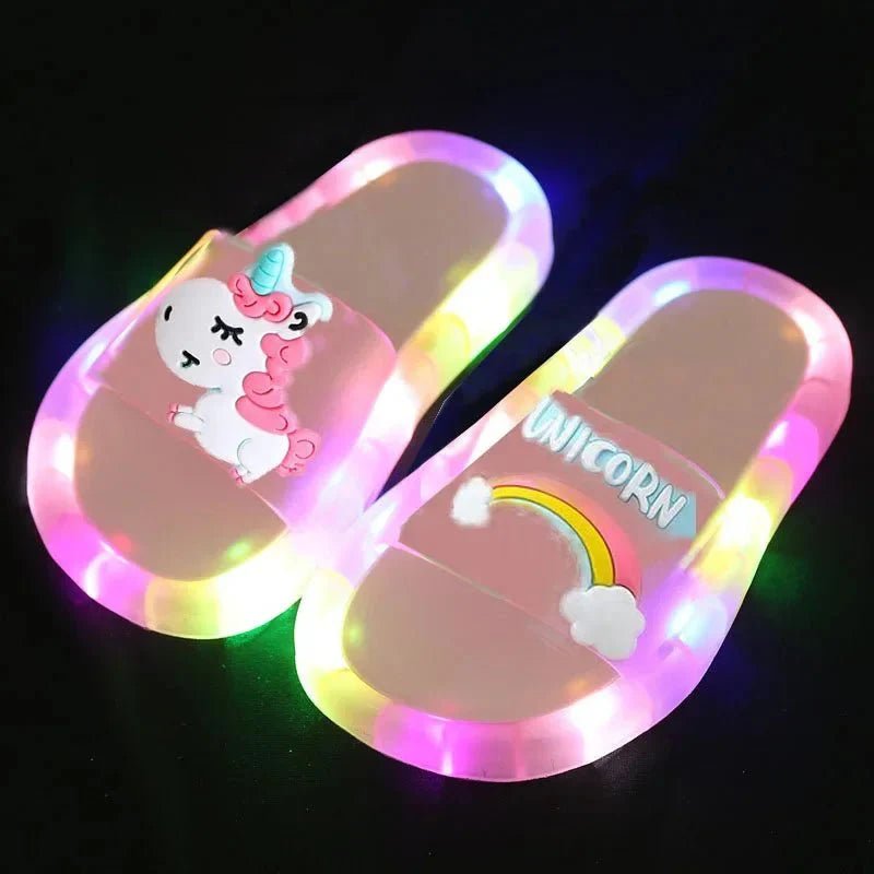 Unicornia Kinder LED Slippers - Lichtgevende Sloffen - KidsKorner