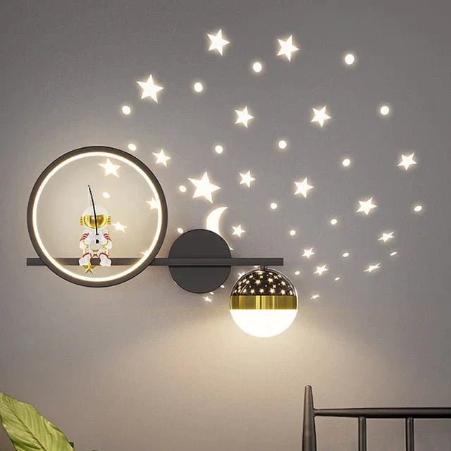 Wandlamp Kinderkamer Met Sterrenhemel Projectie En Nachtlamp - KidsKorner