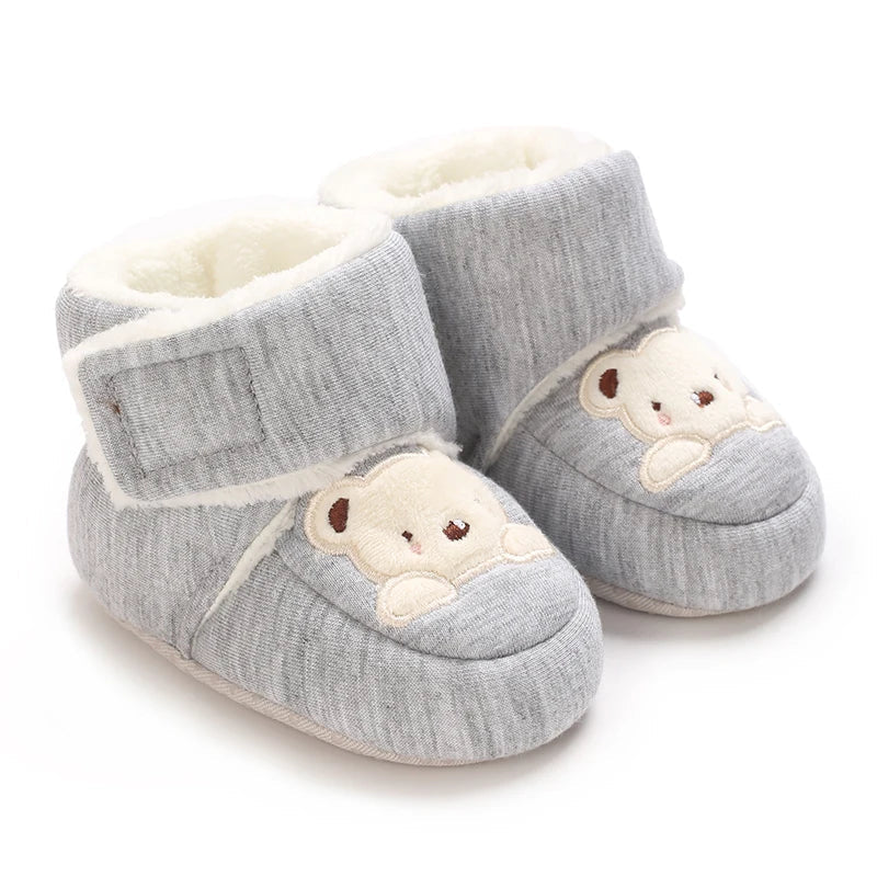 Warme Baby Winterslofjes Antislip Met Klittenband - KidsKorner