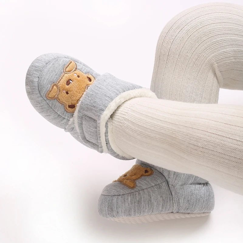 Warme Baby Winterslofjes Antislip Met Klittenband - KidsKorner