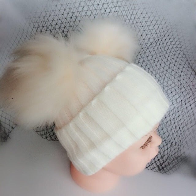 WinterWolk Pomponmuts Kind - Babymuts Peutermuts - 1 t/m 6 jaar - KidsKorner
