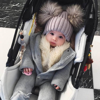 WinterWolk Pomponmuts Kind - Babymuts Peutermuts - 1 t/m 6 jaar - KidsKorner