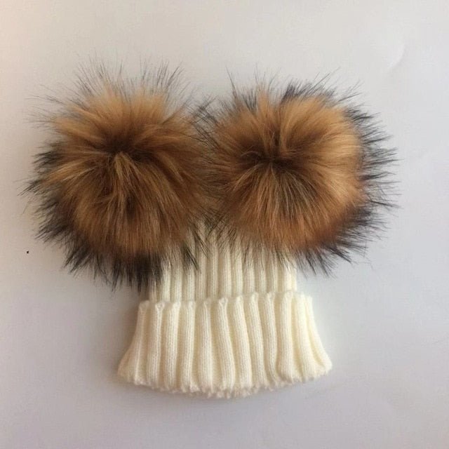 WinterWolk Pomponmuts Kind - Babymuts Peutermuts - 1 t/m 6 jaar - KidsKorner