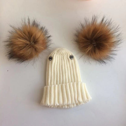 WinterWolk Pomponmuts Kind - Babymuts Peutermuts - 1 t/m 6 jaar - KidsKorner