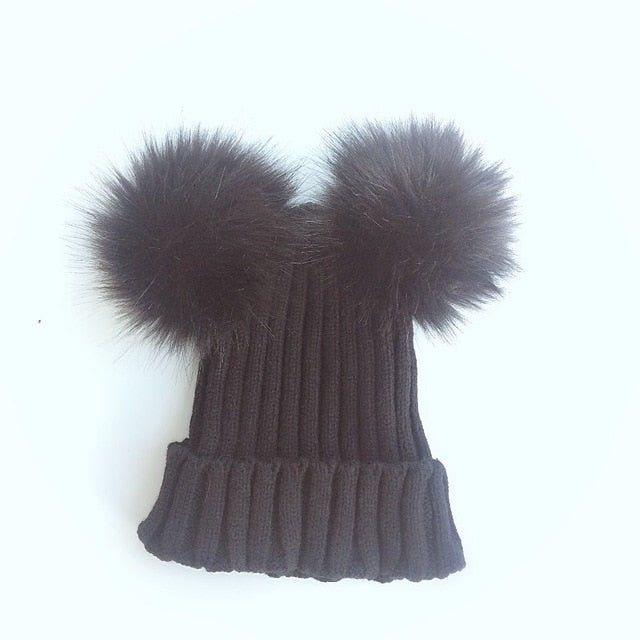 WinterWolk Pomponmuts Kind - Babymuts Peutermuts - 1 t/m 6 jaar - KidsKorner
