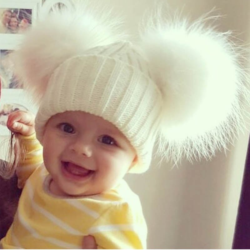 WinterWolk Pomponmuts Kind - Babymuts Peutermuts - 1 t/m 6 jaar - KidsKorner